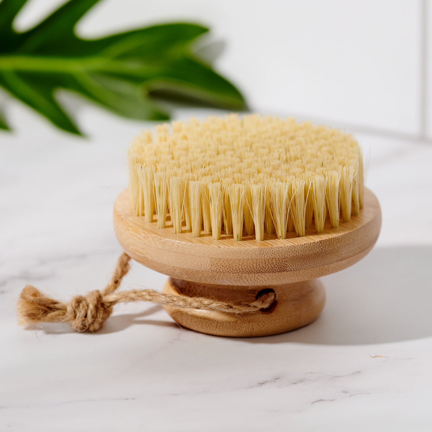 Bamboo Dry Body Brush With Short Handle