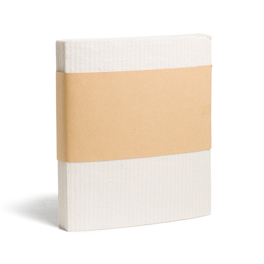 This image shows a pack of 10 unbranded and plain Swedish dish cloths for a more sustainable, eco friendly, zero waste, plastic free cleaning routine.