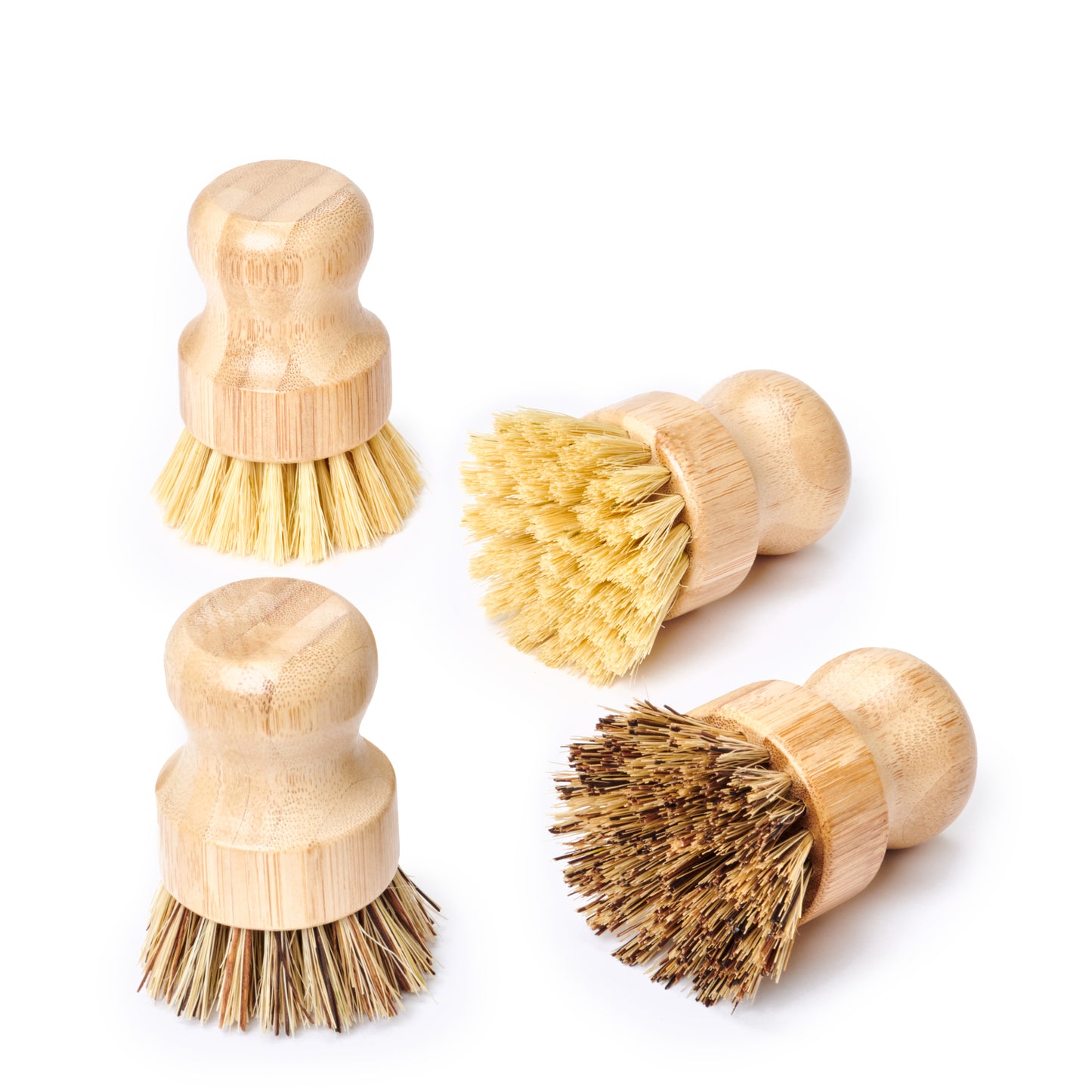 Bamboo Handle-Less Dish Scrubbing Brush