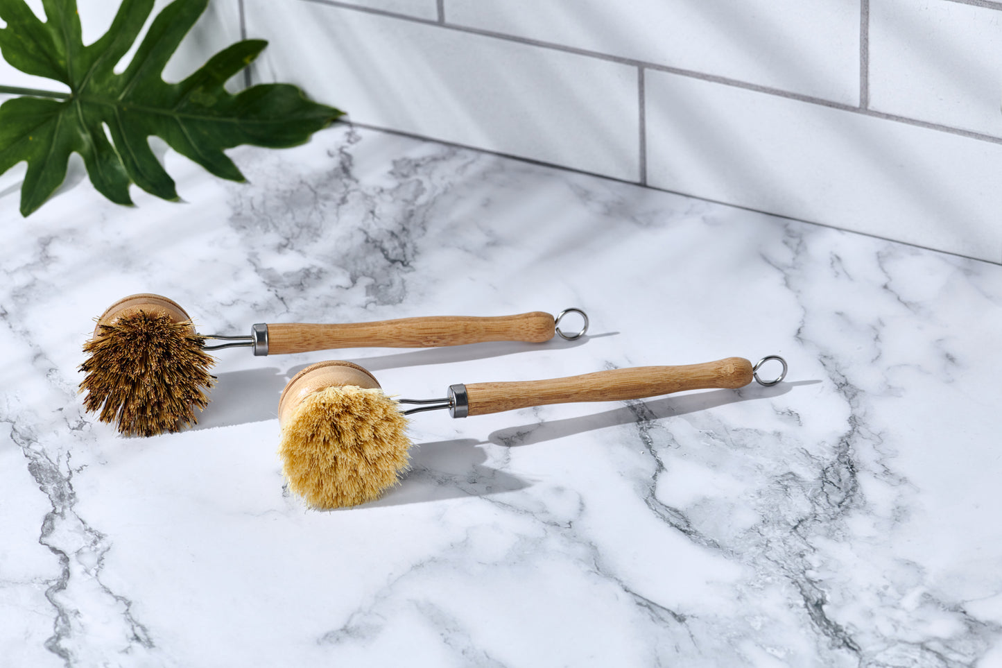Long Handle Wood & Metal Dish Brush
