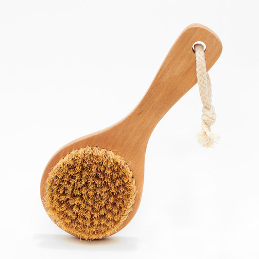 Bamboo Dry Body Brush With 4.5" Handle