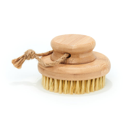 Bamboo Dry Body Brush With Short Handle